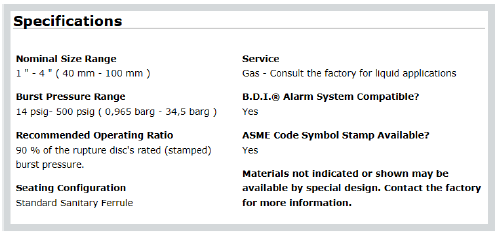 Specifications